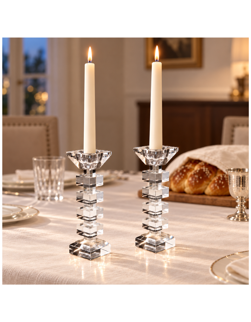 Crystal Candle Holder Set