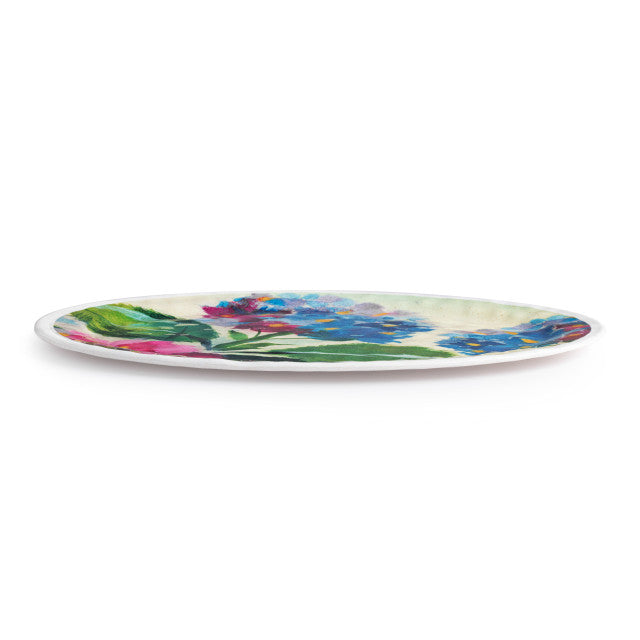 Hydrangea Large Melamine Oval Platter