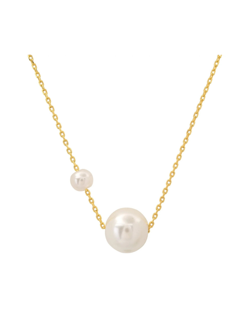 Double Pearl Pendant Necklace