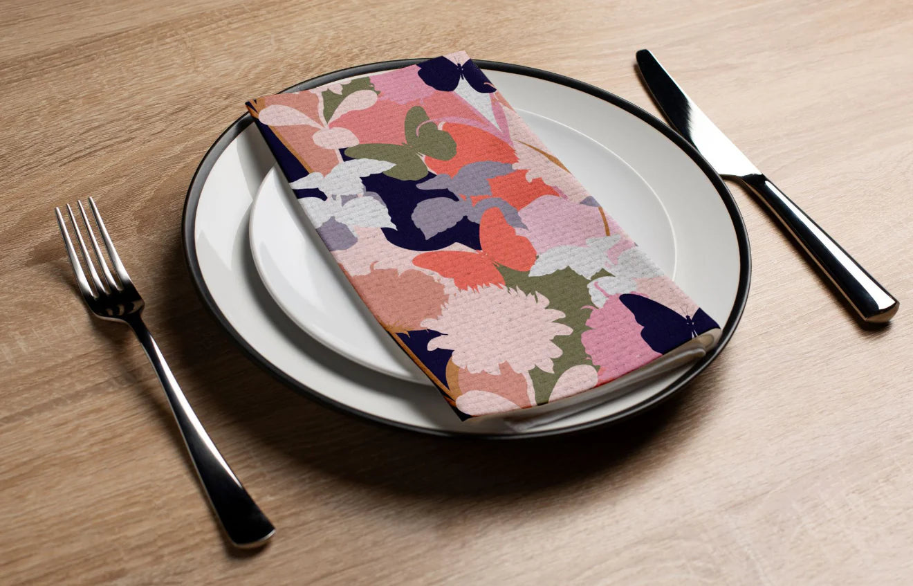 Butterflies Printed Luxury Guest Towels (options)