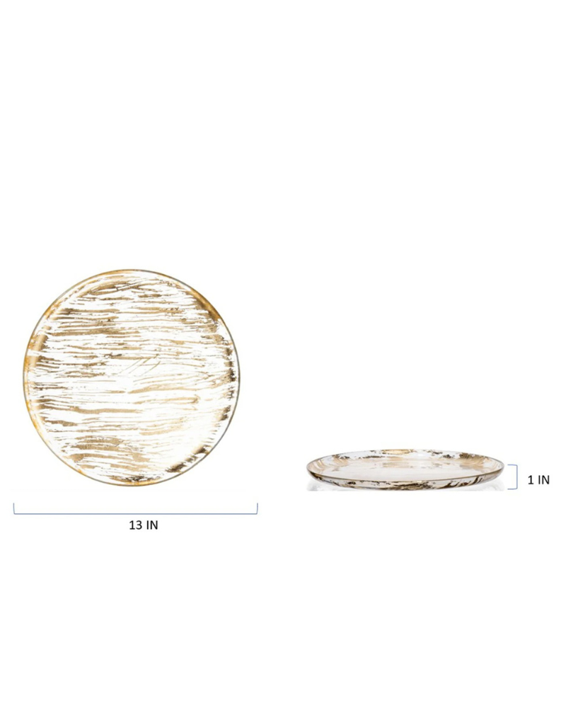 Gold Foil Stripes Charger