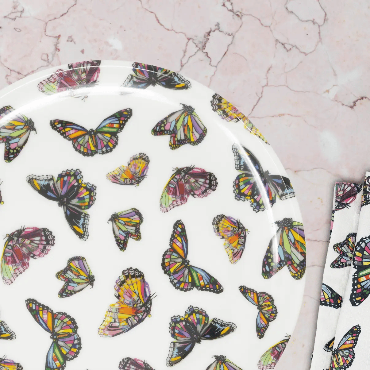 Elizabeth Sutton Collection: Butterflies Dinner Plate Set