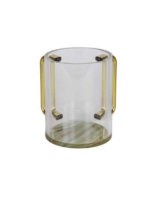 Acrylic Silver & Gold Marble Washing Cup