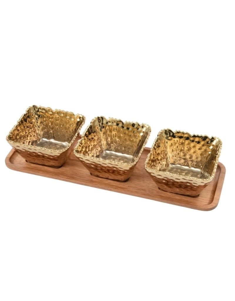 Gold Porcelain Entertaining Set