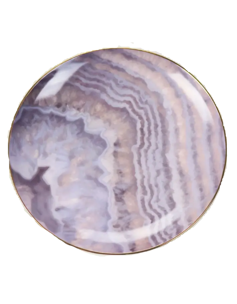 Pink Waves Salad Plate Set