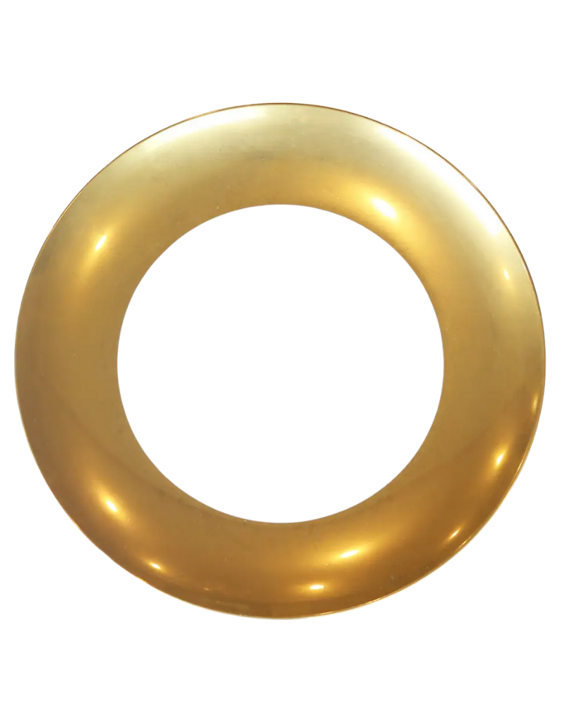 Matte Gold Wide Rim Dinner Plate Set
