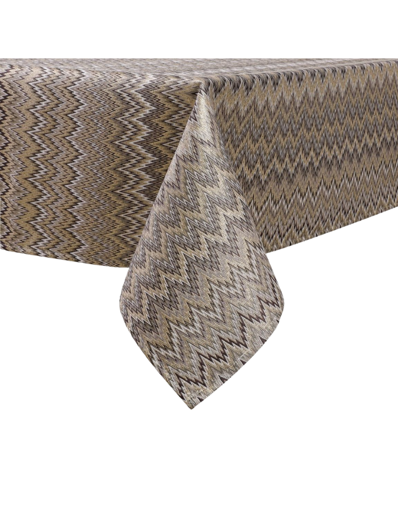 Jacquard Tablecloth Dark Zig Zag #1340