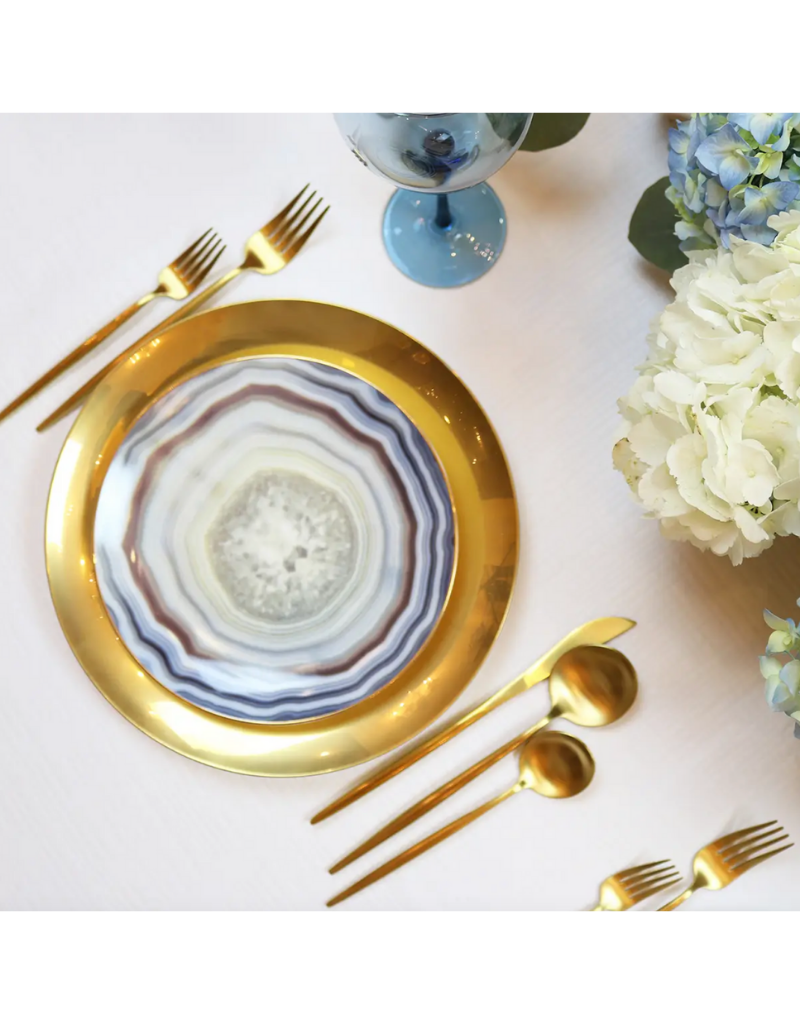 Blue Agate Salad Plate Set