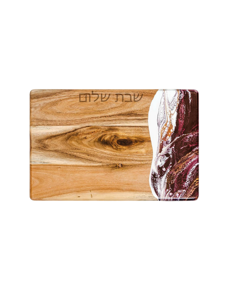 Resin & Acacia Wood Challah Board (Options)