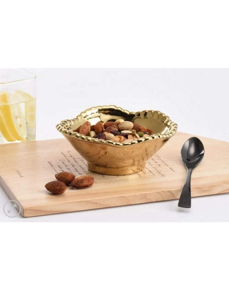 Gold Porcelain Snack Bowl
