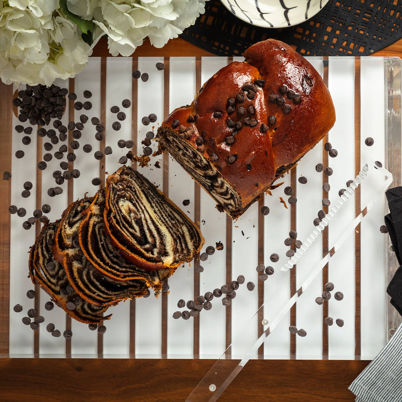 Striped Challah Board