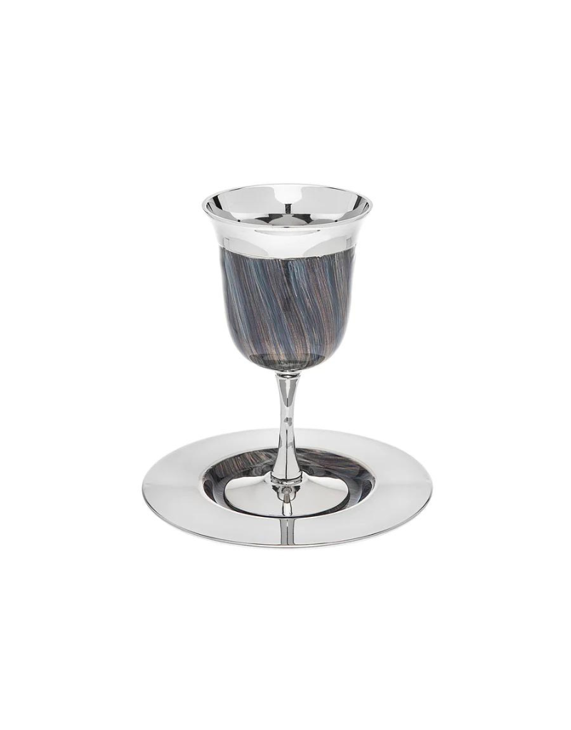 Twilight Swirl Kiddush Set