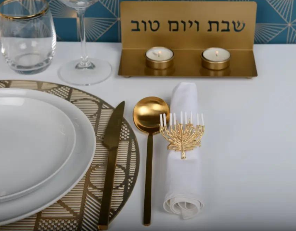 Menorah Napkin Ring Set