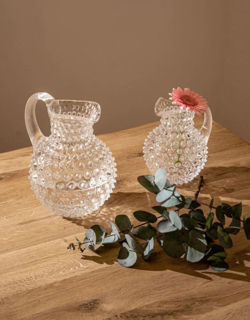 Small Crystal Hobnail Jugs