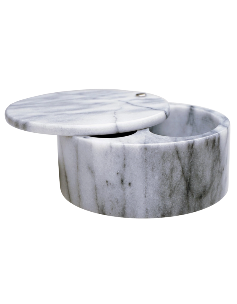 White Marble Salt Box