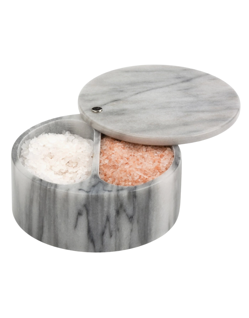 White Marble Salt Box