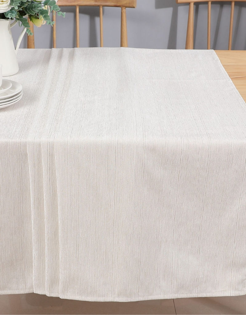 Jacquard Tablecloth Textured Ivory #1237