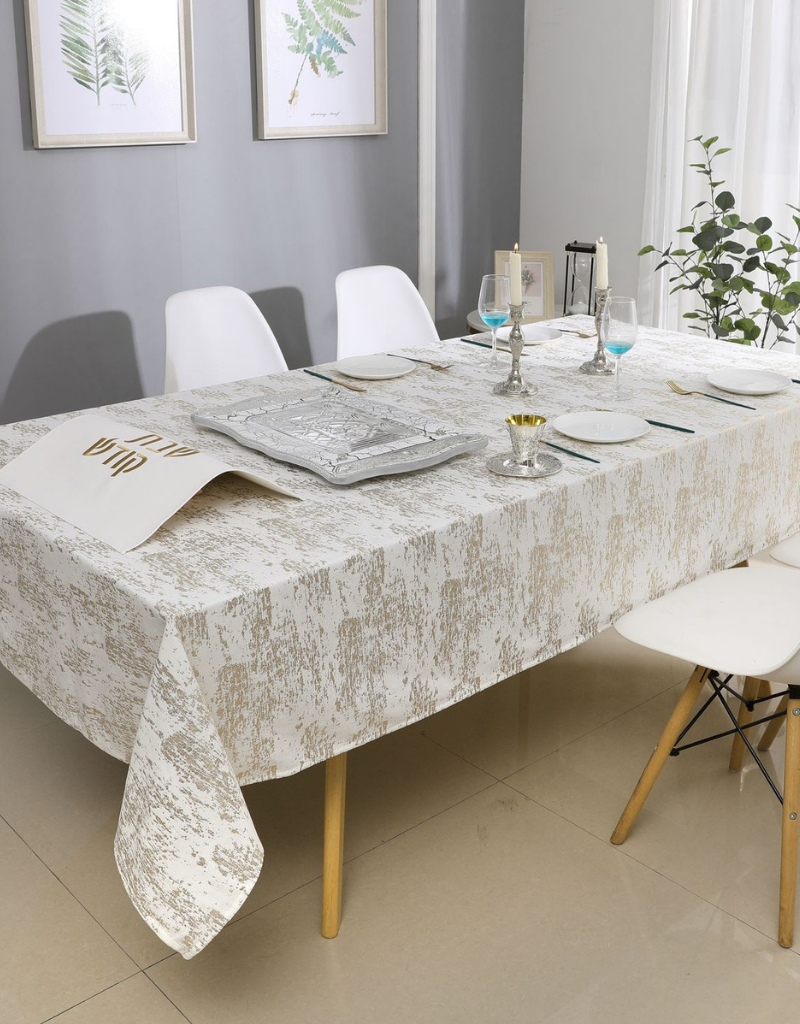 Velvet & Gold Mosaic Print Tablecloth #1402