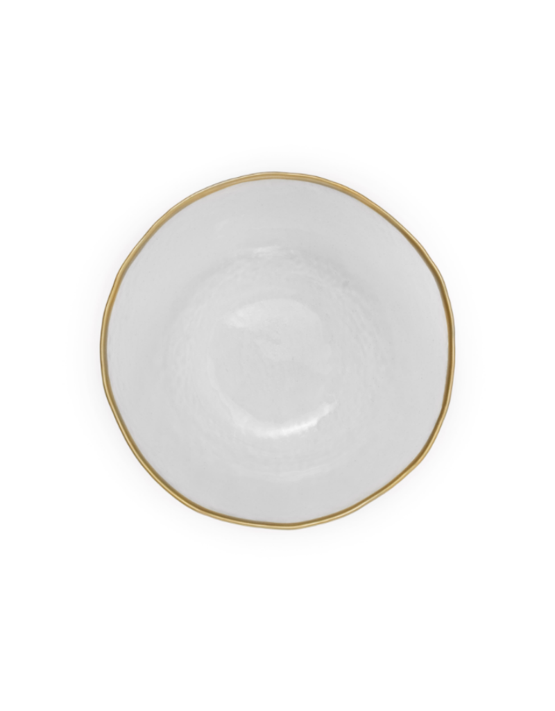 Gold Trim Salad Plate Set