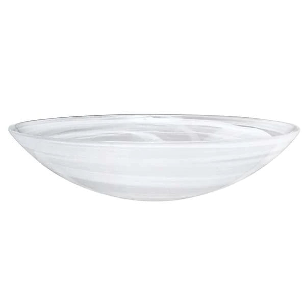 White Alabaster Serving Bowl
