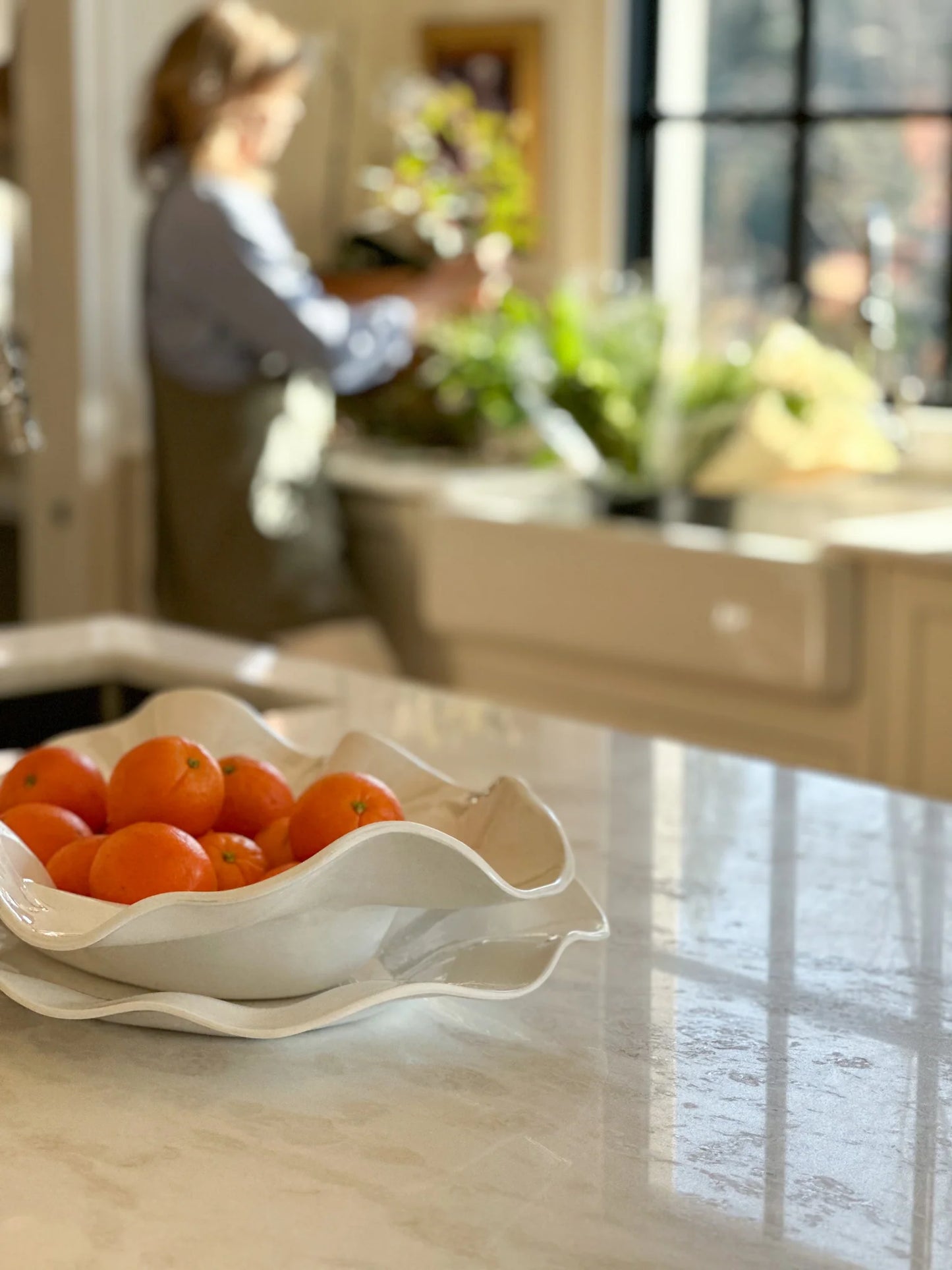 Large Wavy Melamine Bowl