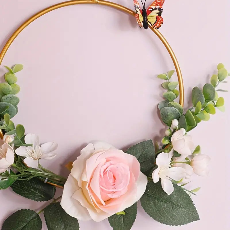 Peony and Rose Wreath