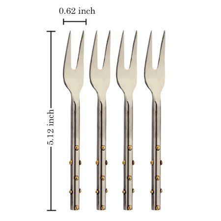 Stainless Steel Gold Dots Small Fork