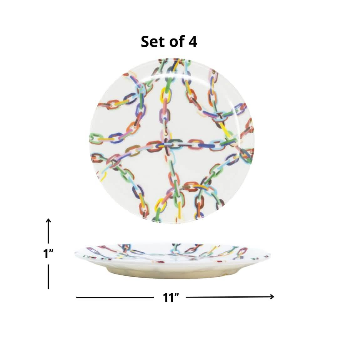 Elizabeth Sutton Collection: Large Chain Link Dinner Plate Set