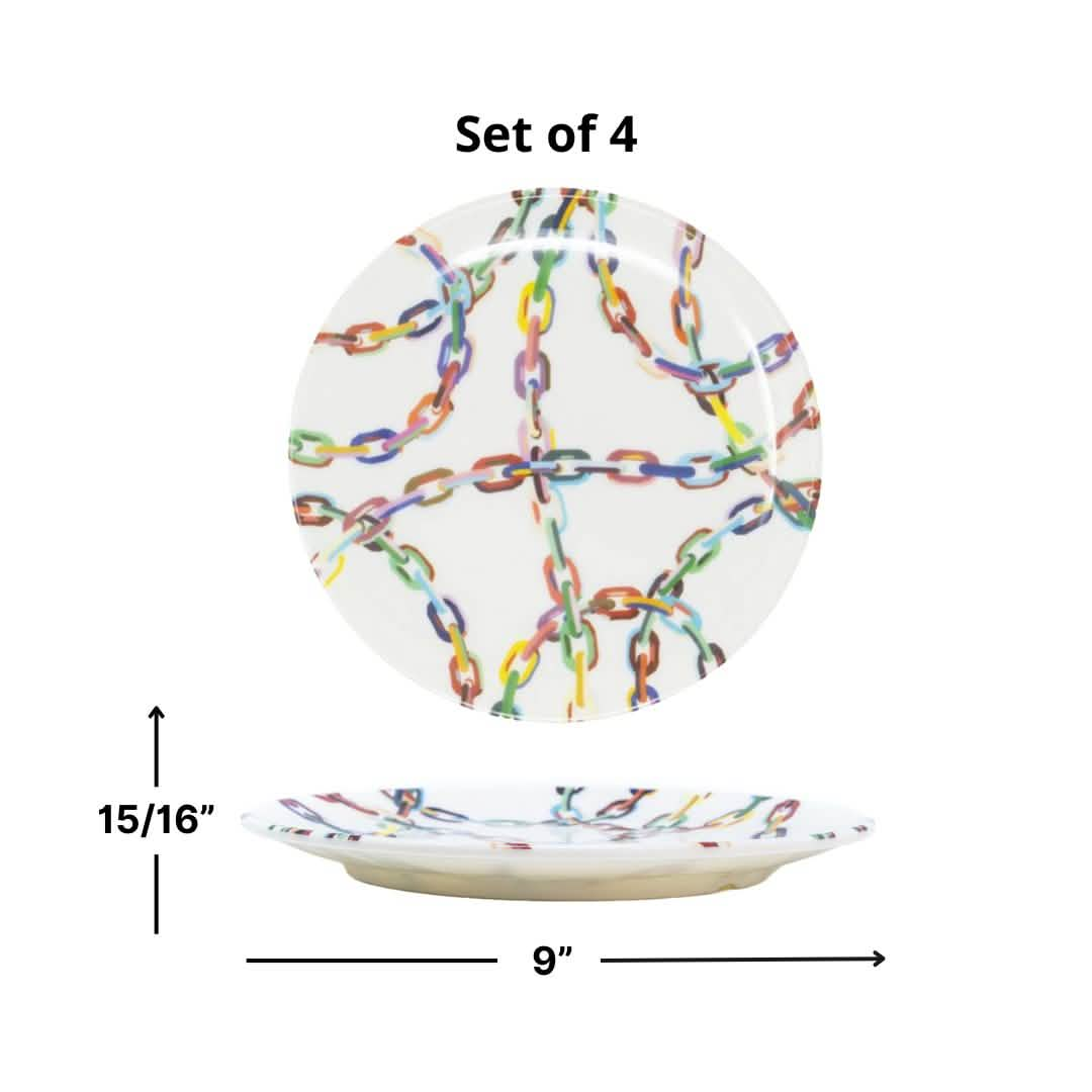 Elizabeth Sutton Collection: Large Chain Link Salad Plate Set