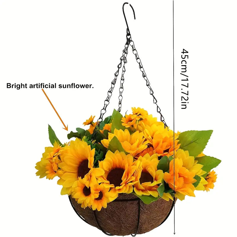Hanging Sunflower Basket