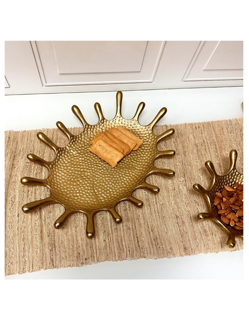 Gold Oval Splash Dish