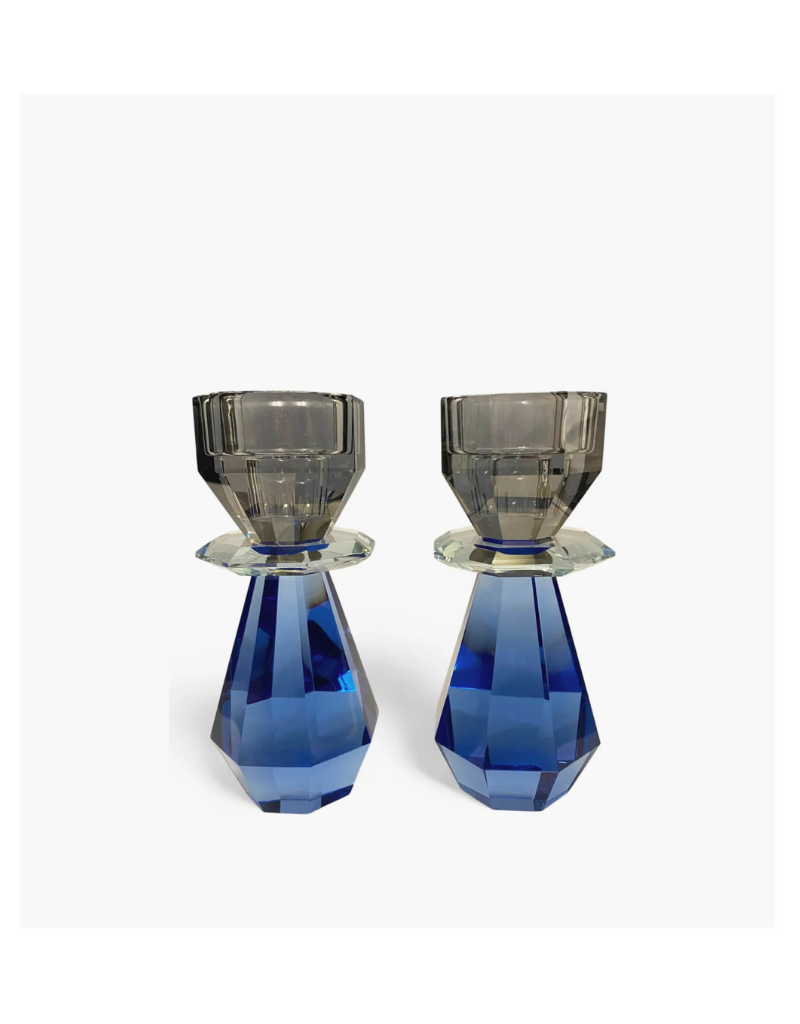 Set of 2 Modern Cut Candle/Tealight Holder