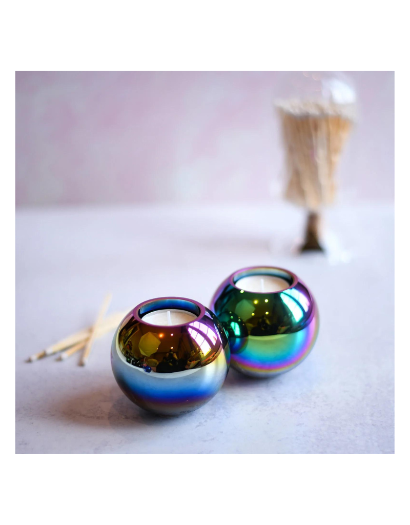 Glass Sphere Tea Light Holders