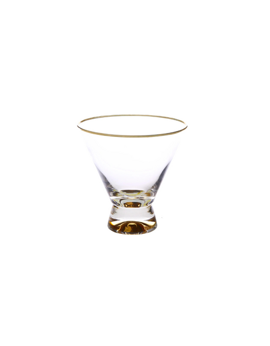 Glass & Gold Trim Dessert Cup