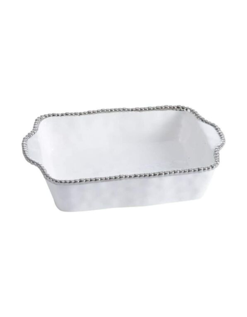 Rectangular Silver Edged Baking Dish