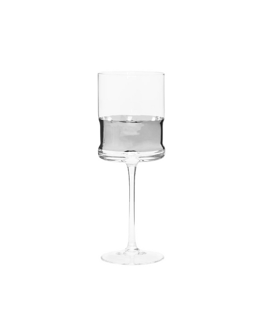 Silver Striped Water Glass Set