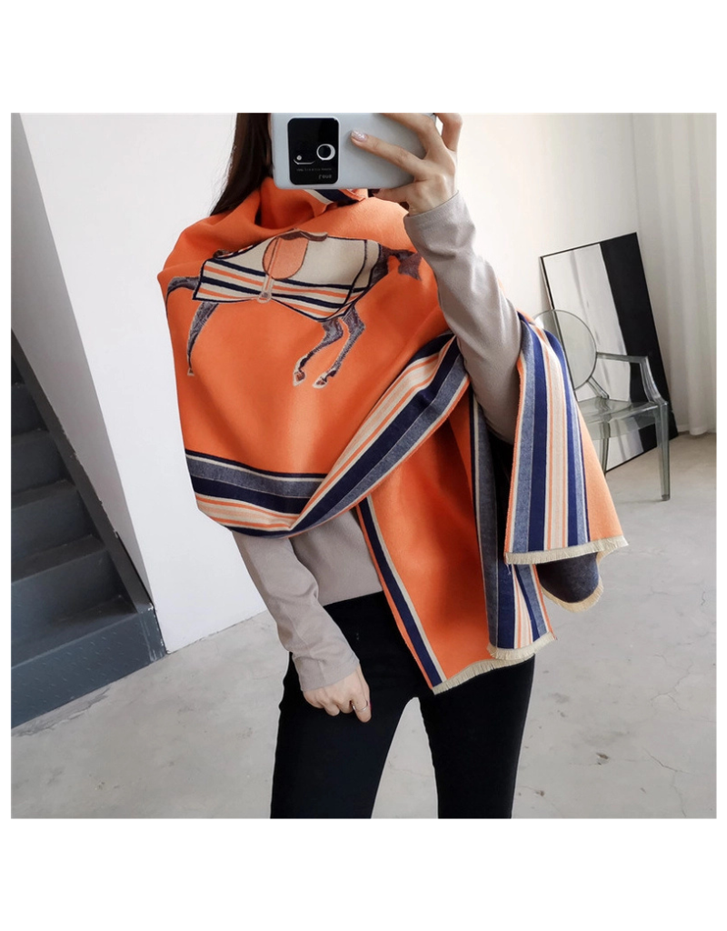 Saddle Orange Shawl