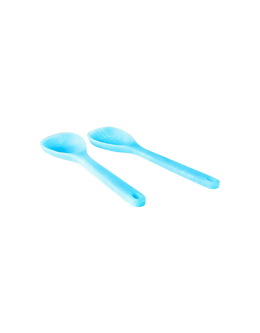 Lucente Matte Blue Resin Salad Servers