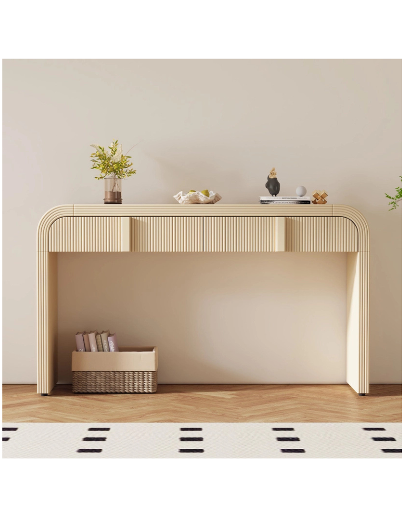 Apricot Cream Modern Console Table