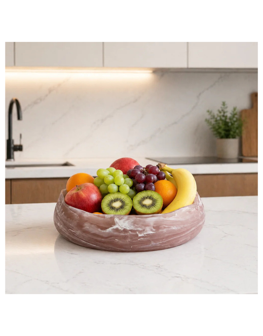 Resin Taupe Meadow Salad Bowl