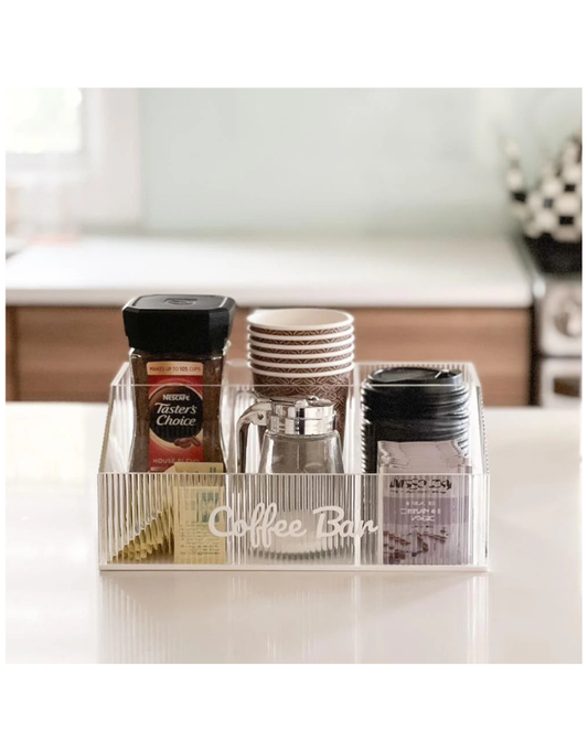 Corrugated Lucite Coffee Bar Organizer