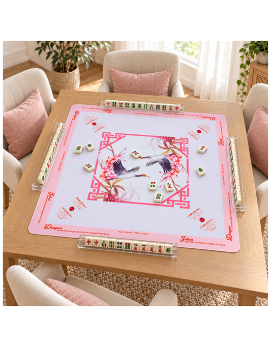 Crane Pink Mahjong Mat