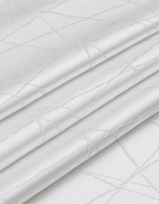 Jacquard White Silver Rays Tablecloth #1333