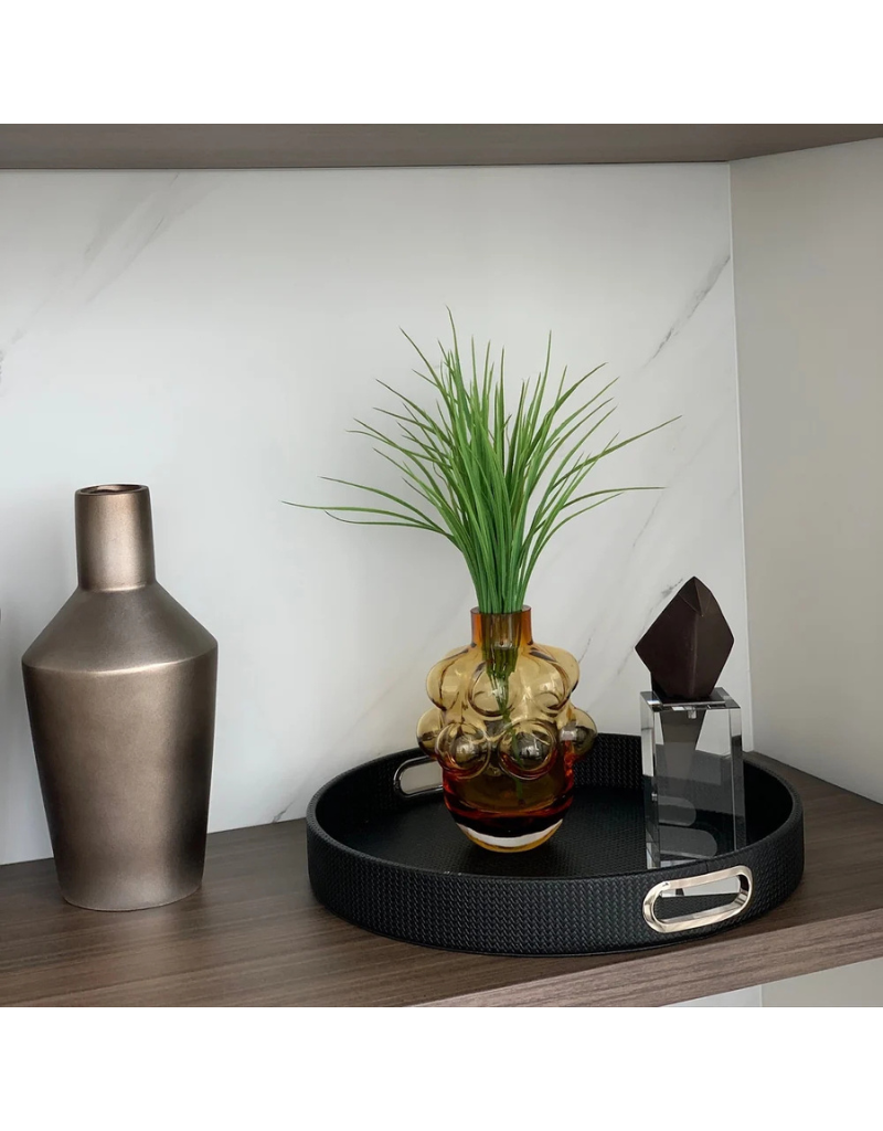 Round Design Tray with Chrome Handles (options)