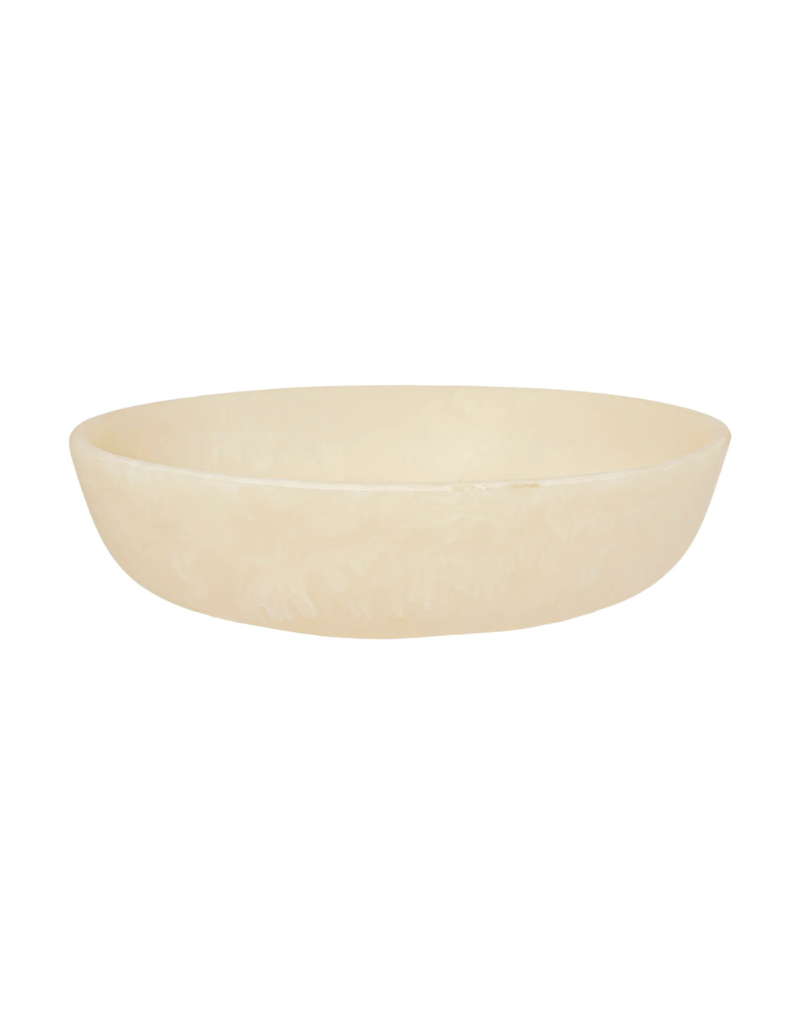 Cream Resin Oblong Bowl