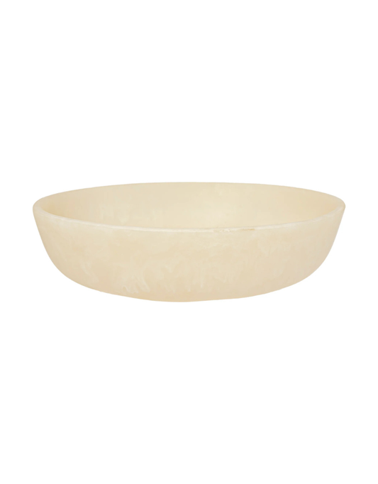 Cream Resin Oblong Bowl