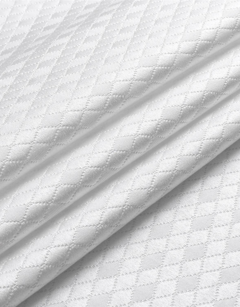 Jacquard Diamond White Tablecloth #1365