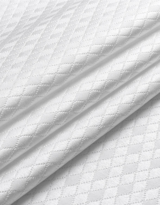 Jacquard Diamond White Tablecloth #1365