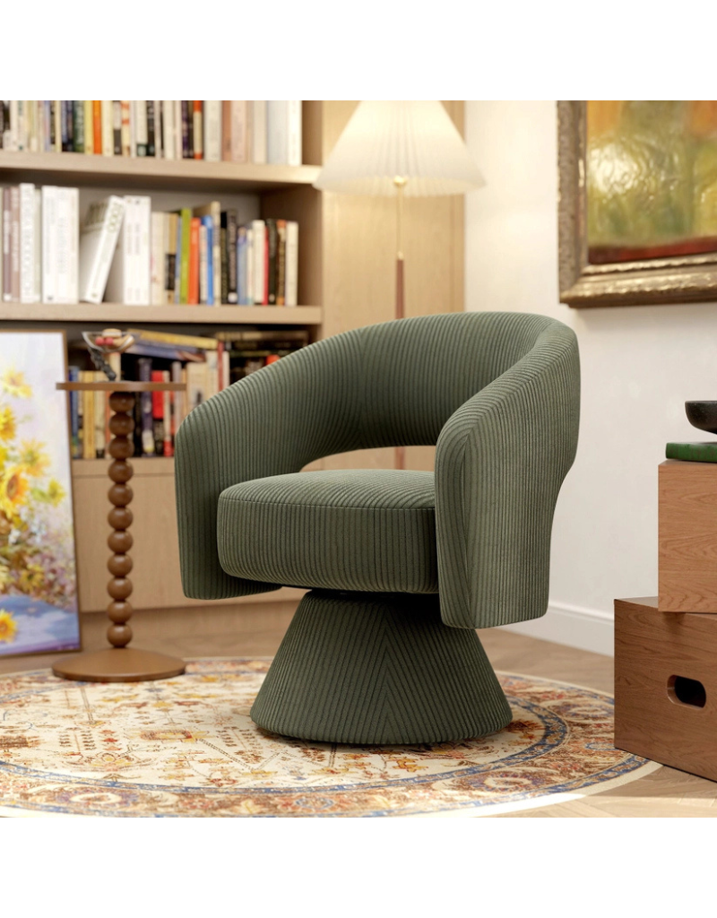 Swivel Barrel Accent Chair