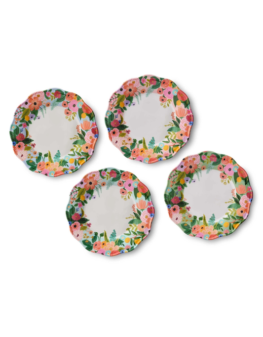 Garden Party Melamine Dinner Plates (Set of 4)